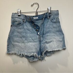 PacSun Light Blue Jean Shorts with Frayed Hem